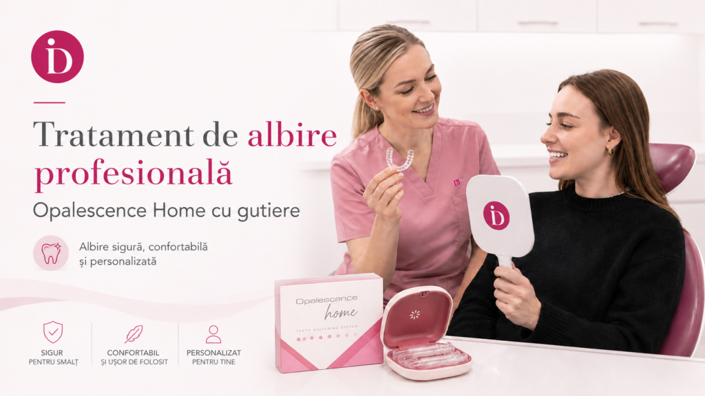 Tratament de albire profesională Opalescence Home cu gutiere
